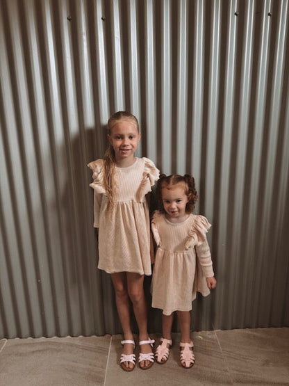 'Eloise' Ribbed Dress - Wheat