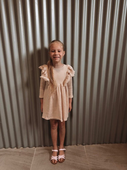 'Eloise' Ribbed Dress - Wheat