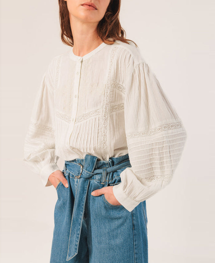 Embroidered LS Top
