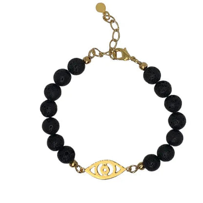 Evil Eye Lava Bracelet - Yelena Noah Designs