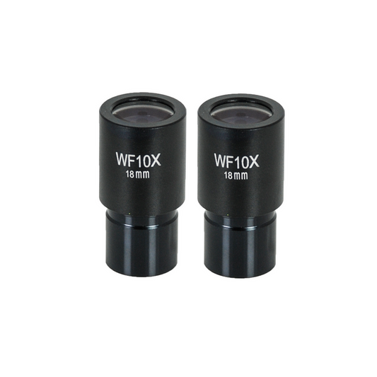Eyepiece Field of View Dia. 18mm 10X Eyepiece (Pair Dia. 23.2/FN18), SKU EY02021211, three quarter front view