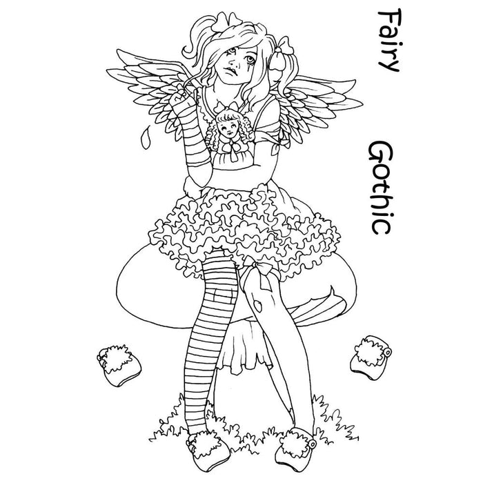 Fairies - Gothic Fairy - The Card Hut Clear Stamps 6"X4" By Linda Ravenscroft