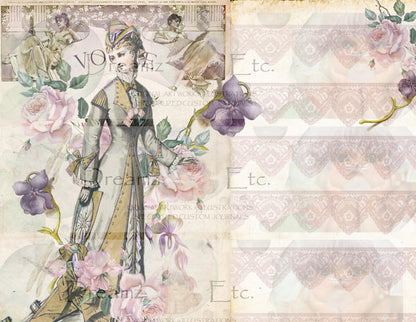 Fashion Bazaar - Lined Papers - Digital