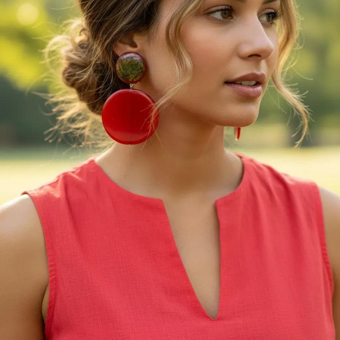 FB Cerise Clip Cerise Earring