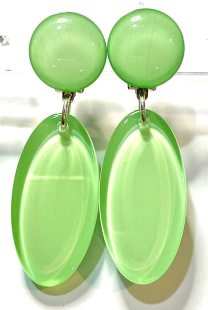 FB Clip Nutmeg Green Earrings