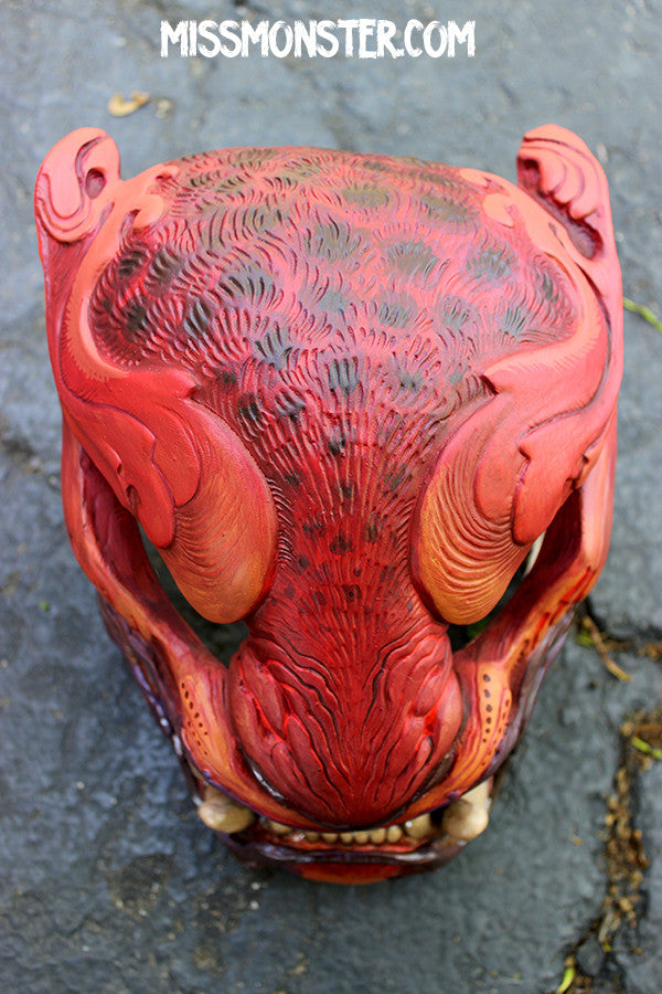 FIRE CAT- HAND PAINTED, READY TO WEAR MASK
