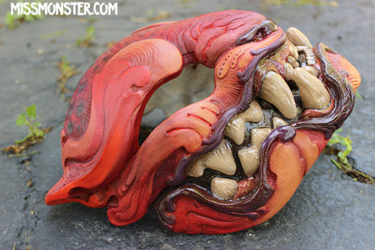 FIRE CAT- HAND PAINTED, READY TO WEAR MASK