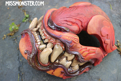 FIRE CAT- HAND PAINTED, READY TO WEAR MASK