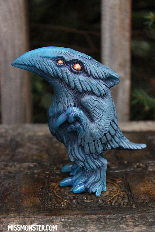 FLOCCULENT CRAW- CAST ART TOY- PAINTED, GLOW IN THE DARK