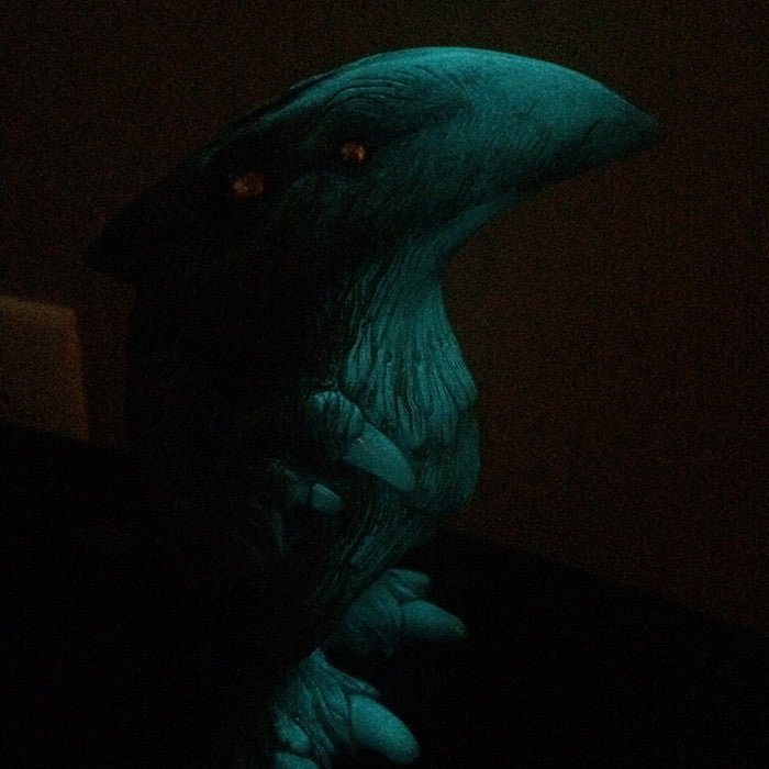 FLOCCULENT CRAW- CAST ART TOY- PAINTED, GLOW IN THE DARK