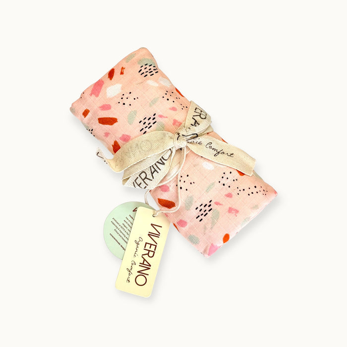 Florence Bloom Baby Swaddle Blanket (Organic Muslin) - Viverano