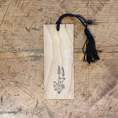 Flower, Mushroom, and Plants Letterpress Wood Bookmarks