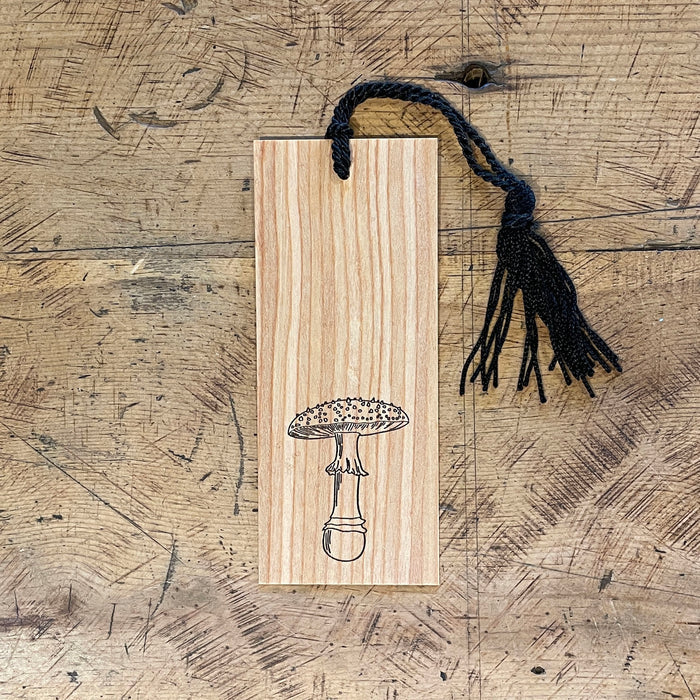 Flower, Mushroom, and Plants Letterpress Wood Bookmarks