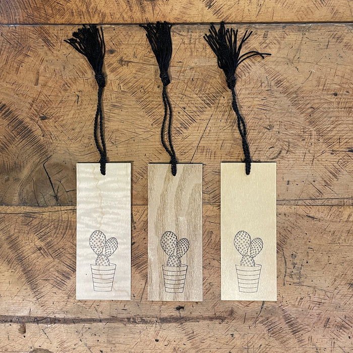 Flower, Mushroom, and Plants Letterpress Wood Bookmarks