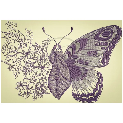 Flowery Butterfly 7.69 X 11.30