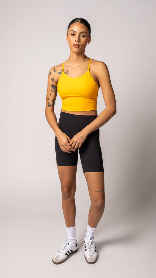 Focus Cropped Tank in Tangerine | Tanks | Tuff Collection