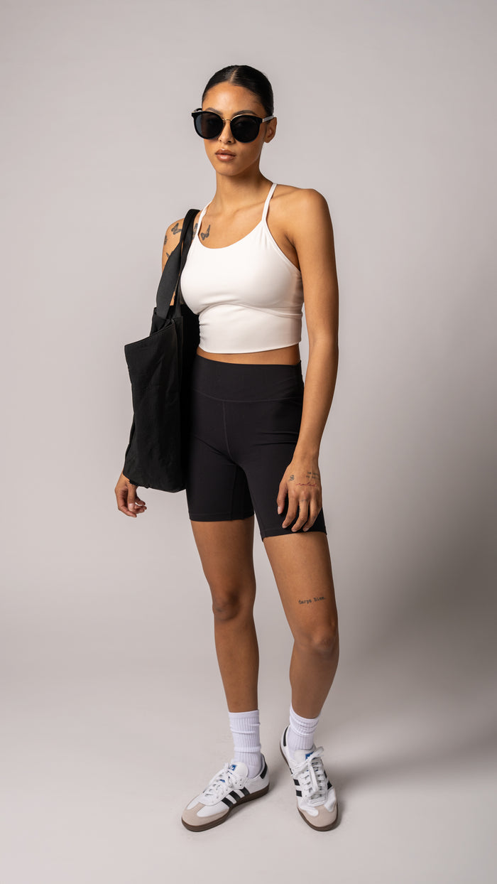 Focus Cropped Tank in Dove - view 4