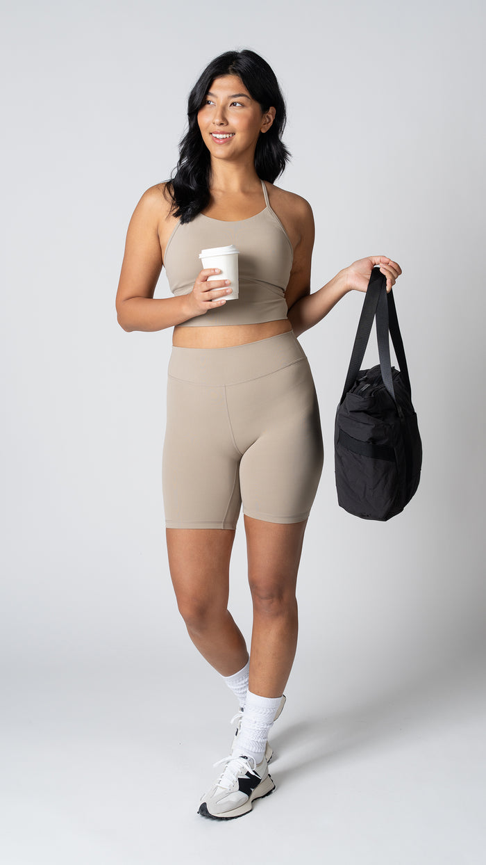 Focus Cropped Tank in Taupe - view 4