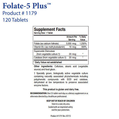 Folate-5 Plus by Biotics Research