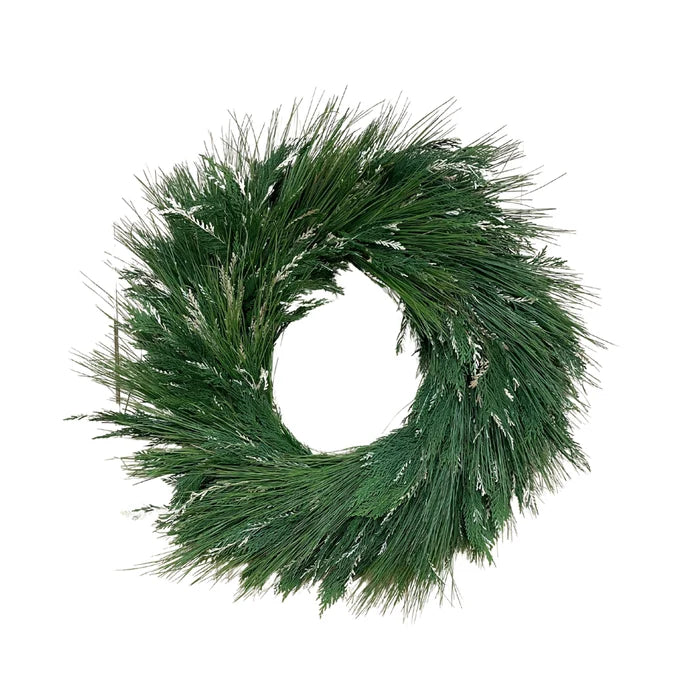 Silver Pine Wreath Close Up - Image