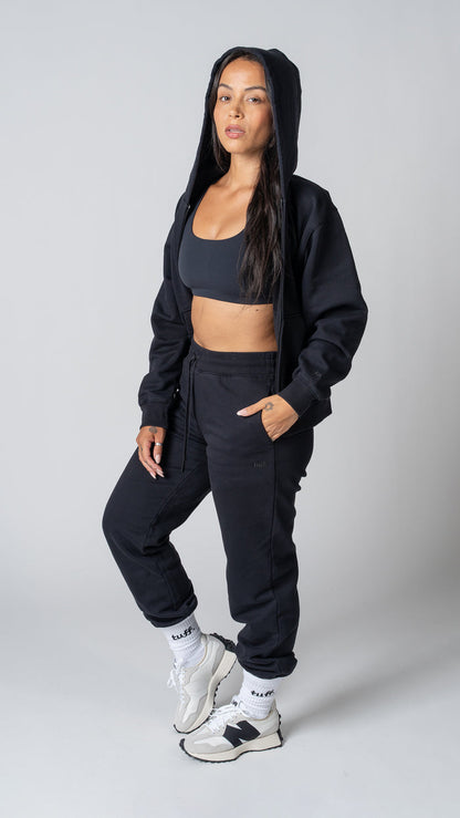 Foundation Full Zip Hoodie in Carbon Black - view 3