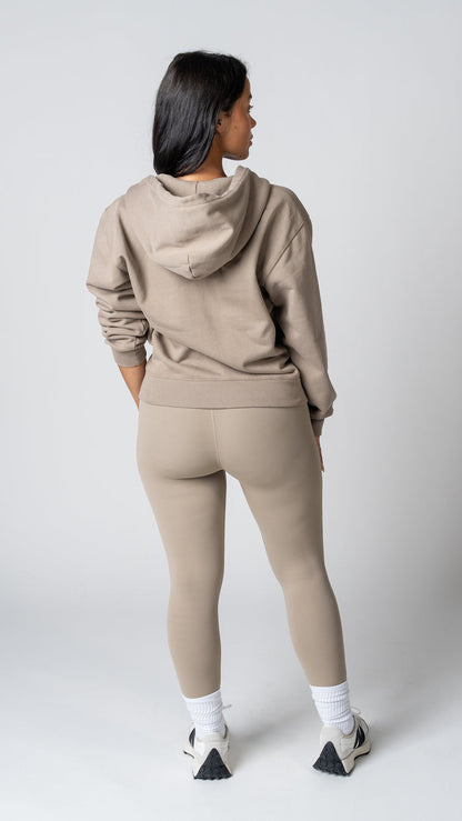 Foundation Full Zip Hoodie in Taupe - view 3