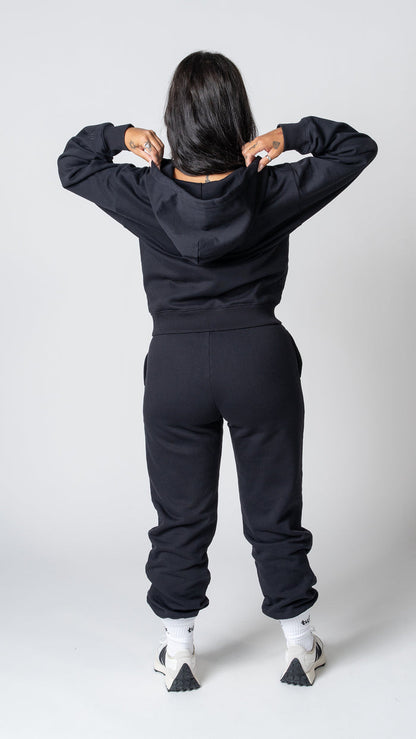 Foundation Full Zip Hoodie in Carbon Black - view 4