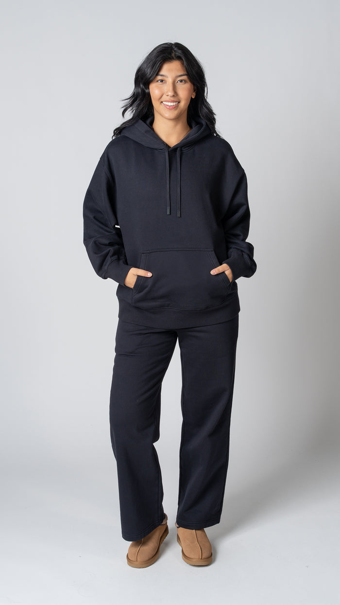 Foundation Pullover Hoodie in Carbon Black - view 2