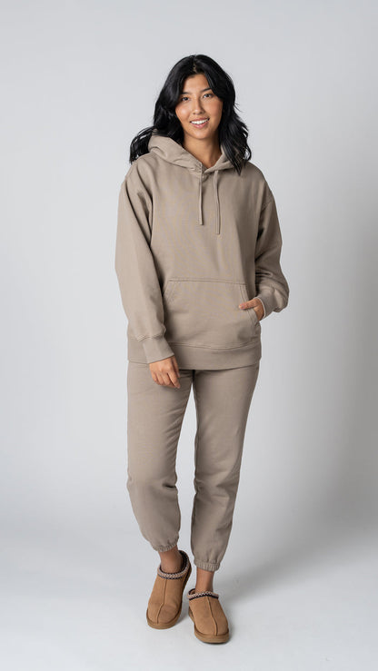 Foundation Pullover Hoodie in Taupe - view 2