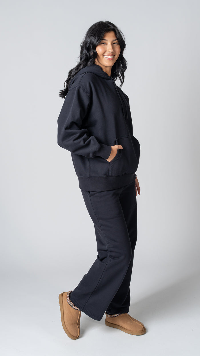 Foundation Pullover Hoodie in Carbon Black - view 3