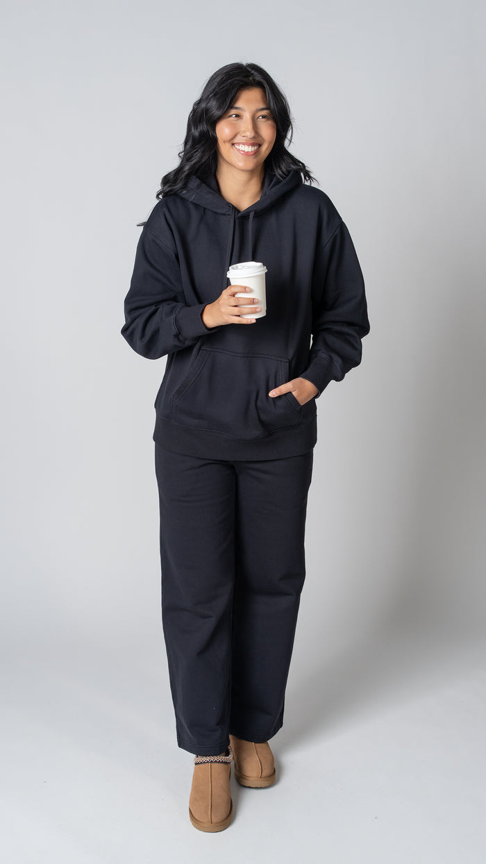 Foundation Pullover Hoodie in Carbon Black - view 5