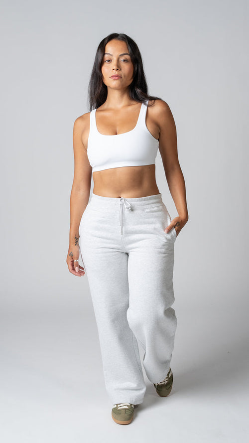 Foundation Wide Leg Sweatpant in Heather Fog Grey | Sweatpants | Tuff Collection