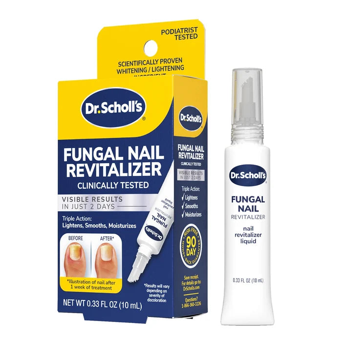 Dr. Scholl's fungal nail revitalizer liquid and refill kit, bottle plus box