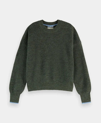 Fuzzy Crew Neck Pullover