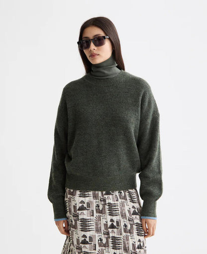 Fuzzy Crew Neck Pullover