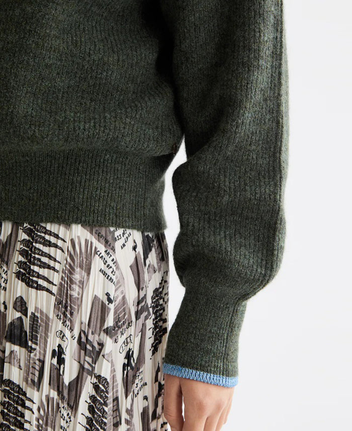 Fuzzy Crew Neck Pullover