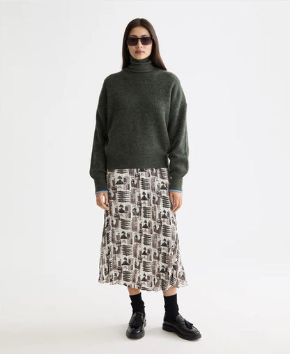 Fuzzy Crew Neck Pullover