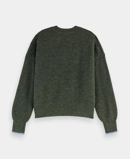 Fuzzy Crew Neck Pullover