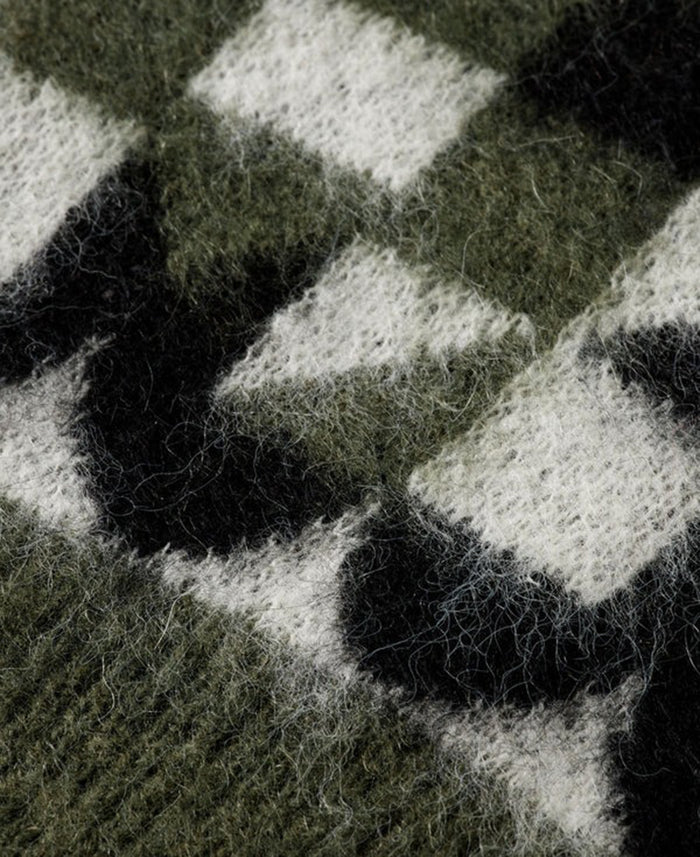 Fuzzy Jacquard Crew Pullover