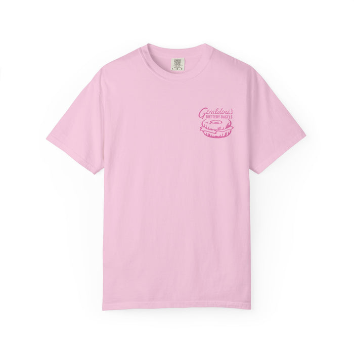 Zodiac Academy-themed unisex Comfort Colors graphic tee by thtgrlreads in soft pink with vintage wash, featuring a small vintage puff print design on the chest.