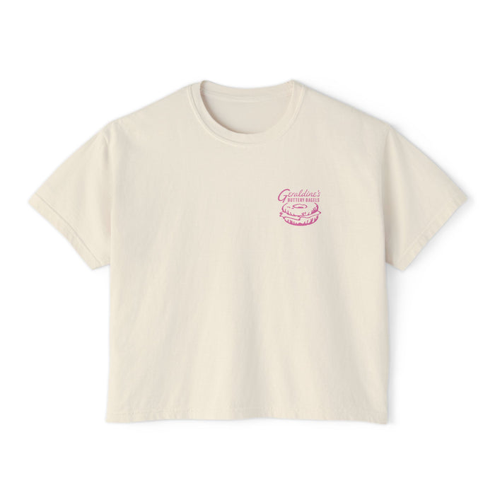 Zodiac Academy crop top from thtgrlreads featuring a vintage wash Comfort Colors base with a small pink graphic on the chest, part of the Printify Tees collection.