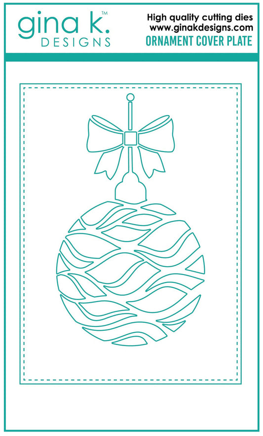 Gina K. Designs - Cover Plate Die - Ornament. These dies are compatible with most die cutting machines.  Follow the manufacturer's instructions for your specific machine for cutting wafer thin dies. Available at Embellish Away located in Bowmanville Ontario Canada.