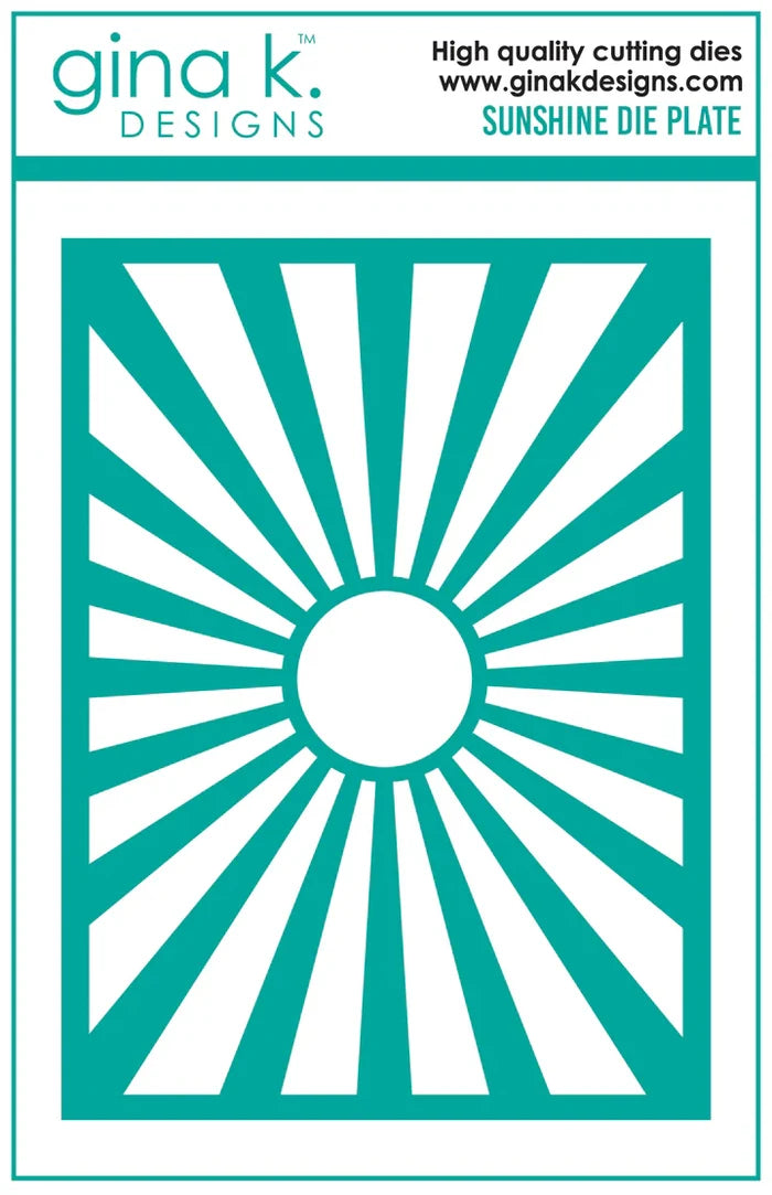 Gina K. Designs - Die Plate - Sunshine. Available at Embellish Away located in Bowmanville Ontario Canada.