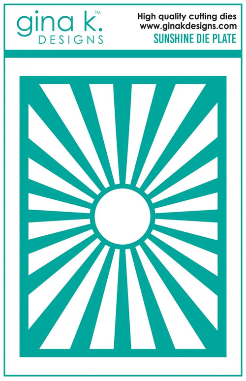 Gina K. Designs - Die Plate - Sunshine. Available at Embellish Away located in Bowmanville Ontario Canada.