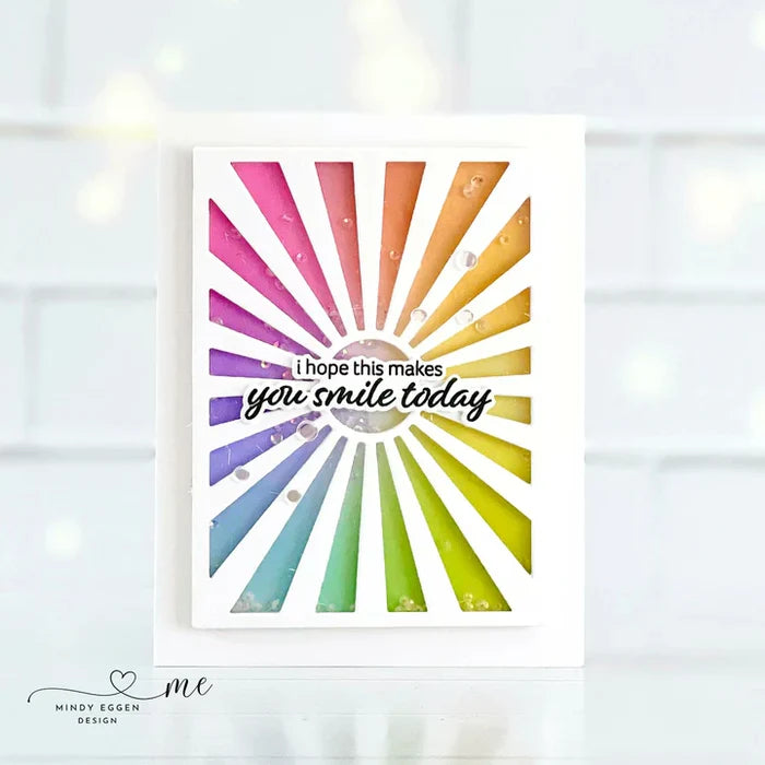 Gina K. Designs - Die Plate - Sunshine. Available at Embellish Away located in Bowmanville Ontario Canada. Example by Mindy Eggen