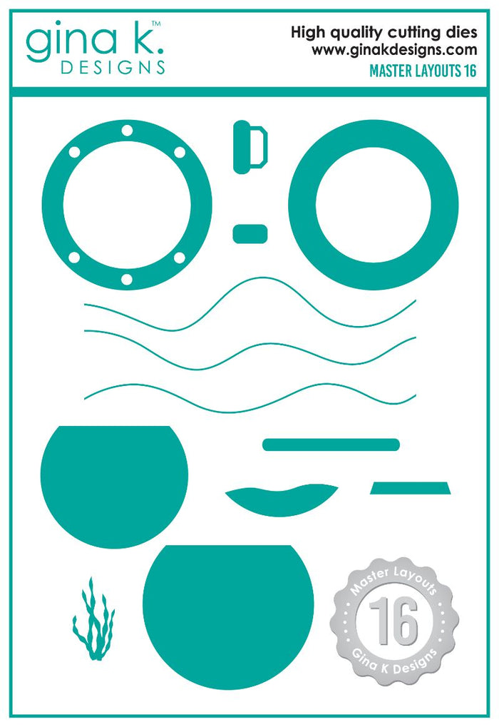 Gina K. Designs - Dies - Master Layouts 16. Gina K Designs wafer thin metal-etched dies are the highest quality available for your paper crafting projects. Available at Embellish Away located in Bowmanville Ontario Canada.