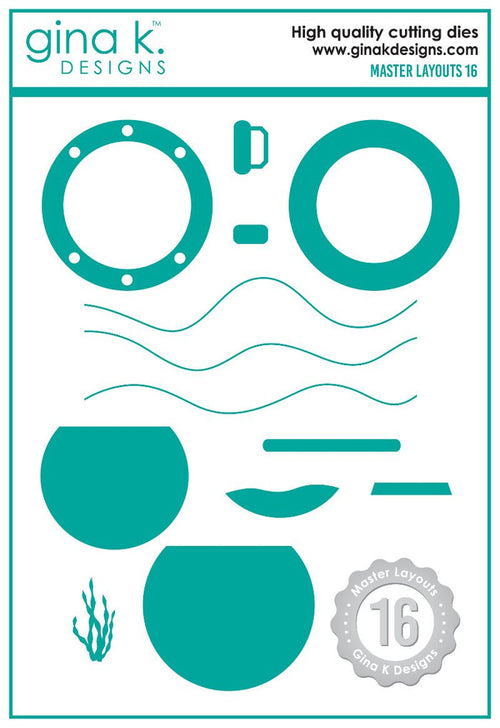 Gina K. Designs - Dies - Master Layouts 16. Gina K Designs wafer thin metal-etched dies are the highest quality available for your paper crafting projects. Available at Embellish Away located in Bowmanville Ontario Canada.