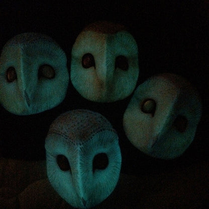 GLOW IN THE DARK IRIDESCENT OWL MASK