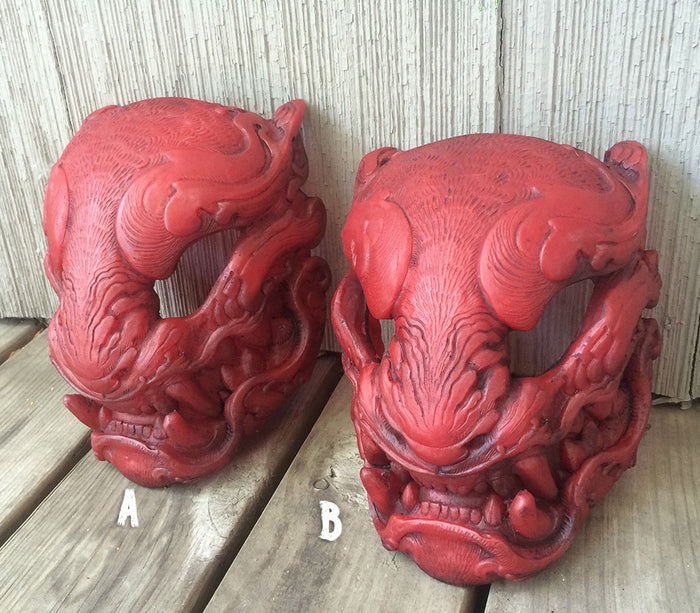 GLOW IN THE DARK TRANSLUCENT RED PANTHER MASK