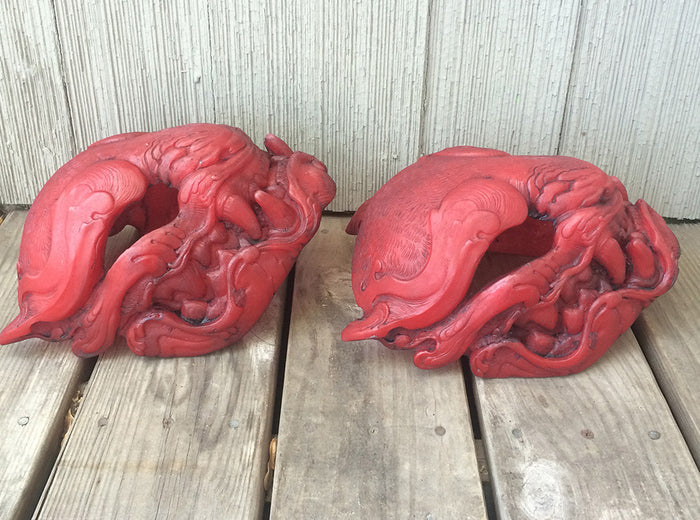 GLOW IN THE DARK TRANSLUCENT RED PANTHER MASK